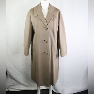 VINTAGE Wool Coat 100% Worsted Double Jersey | Made in England